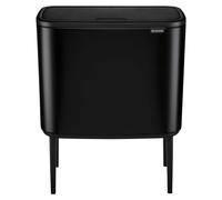 Brabantia Poubelle Touch 316203 – Tri 11+23 L – Acier inoxydable Noir mat