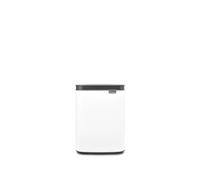 Brabantia Poubelle Bo – 4 L – Petite, fixation murale, couvercle à fermeture souple – Blanc