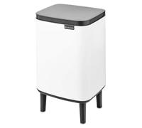 Brabantia - Poubelle de Poubelle Bo Hi 7 L avec couvercle de soft close, intérieur amovible et poignée de transport - Convient pour salle de bain, chambre et bureau à domicile - Blanc