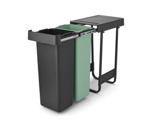 brabantia Poubelle Intégrée - Sort & Go - 2 x 30 L