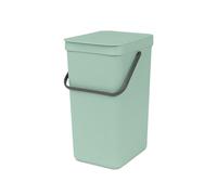 Brabantia Poubelle Sort & Go 16 L – Système de tri, poignée & couvercle amovible – Vert clair
