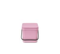 Brabantia Poubelle Sort & Go 6L (Rose lilas) - Système de tri des déchets avec poignée de transport, couvercle amovible et à ouverture permanente - Poubelle cuisine à nettoyage facile sans rebords