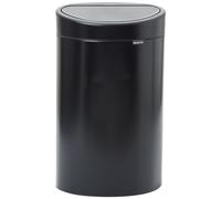 Brabantia Poubelle Touch Bin, 1 Seau intérieur, Acier Inoxydable/Noir, 40L | Poubelle haute, Ouverture Soft-touch, Couvercle et Seau intérieur Amovibles, Sacs Poubelle Brabantia (code L) inclus