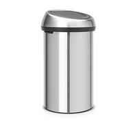 Brabantia Poubelle Touch Bin, 1 Seau intérieur, Inox Mat Anti-Traces, 60L | Poubelle haute, Ouverture Soft-touch, Couvercle et Seau intérieur Amovibles, Sacs Poubelle Brabantia (code H) inclus
