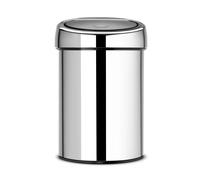 Brabantia Poubelle Touch Bin murale 3 L acier brillant