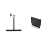 Brabantia - Raclette de Douche & Racloir pour Vaisselle, Collection Renew - Dark Grey, Squeegee, 24 x 26 cm, Moderne, Résistant à la Rouille, Lavable en Machine