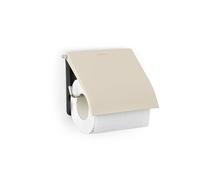 Brabantia - Renew Porte-Rouleau Papier Toilette - pour Tous Rouleaux - Montage Mural - Anti-Corrosion - Accessoires de Salle de Bains - Matériel de Fixation Inclus - Soft Beige - 17 x 13 x 12 cm