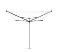 Brabantia - Séchoir Rotatif Essential - Etendoir Linge Extérieur - Antidérapantes - Résistantes aux UV, 40 m - Ouverture Facile - Compatible avec Les Cintres - Gris Métallique - ø 192,5 cm