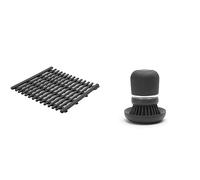 Brabantia SinkSide Tapis d’évier - Dark Grey 302589 L & Brosse à vaiselle, Gris foncé, Longueur : 6.4 cm Hauteur : 9.8 cm Largeur : 5.7 cm