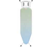 Table à Repasser Brabantia Taille B, 124 x 38 cm - Soothing Sea | 100% Coton Fairtrade | Couche de Mousse de 8 mm | Structure Stable Anti-vacillement | Pliable, Hauteur réglable et Repose-Fer Vapeur