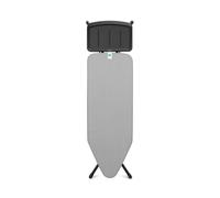 Brabantia - Table à Repasser Taille C - pour Centrale Vapeur - Planche a Repasser XL - Support Métallique - Plateau Extra-Stable - Unité Vapeur Jusqu'à 40 x 22 cm - Metallised - 124 x 45 cm