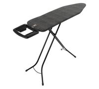 Table à repasser B, 124x38cm, table à repasser fixe, cadre noir 22mm, Denim Black