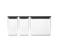 Brabantia TASTY+ boîte empilable 3 pièces 2x1.6 L+3.5L Gris foncé