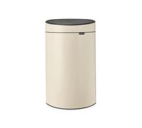 Brabantia - Touch Bin 40L - Grande Poubelle pour la Cuisine - Ouverture Soft-Touch - Seau Intérieur Amovible - Antidérapant - Recyclage Facile - Sacs Poubelles Inclus - Soft Beige - 44 x 30 x 73 cm