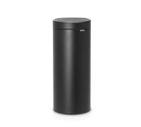 Brabantia Touch Bin New, 30 Litres, avec Seau Intérieur en Plastique - Mineral Moonlight Black