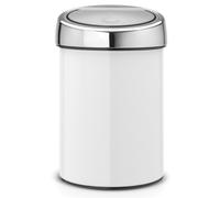 Brabantia Touch Bin poubelle 3 l chrome-blanc 364488