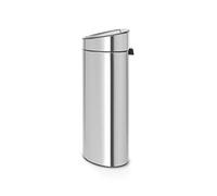 Brabantia Poubelle Touch Bin 114809 40 L Acier-gris mat avec seau intérieur – Résistant aux traces