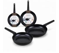 Brabantia VANTA Lot de 2 Poêles 24 et 28 cm - Tous Feux dont Induction - Revêtement Céramique sans PFAS - Aluminium 100% Recyclé