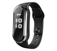 Bracelet anti-moustiques à ultrasons Bracelet de sport anti-moustique électronique avec recharge USB, affichage de la montre et détection de température corporelle (noir)