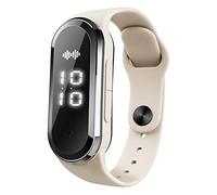 Bracelet anti-moustiques à ultrasons Bracelet de sport anti-moustique électronique avec recharge USB, affichage de la montre et détection de température corporelle (blanc)