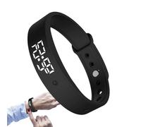 Bracelet avec alarme silencieuse : bracelet de sécurité personnel, alerte d'urgence portable, notificateur, panique vibratoire, horloge minuterie | Bande de sécurité discrète