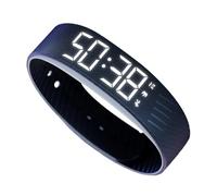 Bracelet d'alarme Vibrant - 7,48 Pouces, étanche, Silencieux, Affichage LED, Bracelet d'alarm vibrante, Montre de Rappel d'alarme vibrante | Montre numérique - pour Adultes, Adolescents, Gros dormeur