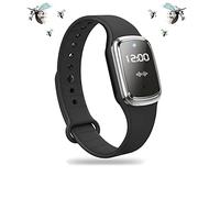 Bracelet épulsif Anti-moustiques Ultrasonique, BraceletAnti-Insectes Intelligent, Montre Bracelet Electronique Anti-Moustique avec Charge USB/Etanche/Réutilisable, pour Enfants et Adultes (Noir)
