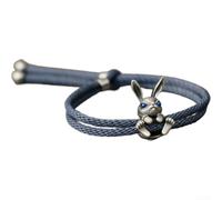 Bracelet lapin en polypropylène avec pendentif en forme de lapin ludique conçu pour les fêtes de printemps, une utilisation en extérieur léger et des accessoires contemporains (bleu)
