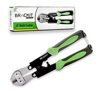 Brackit Coupe-boulons de 20,3 cm, mini coupe-boulons robuste en acier CR-MO de 210 mm - Poignées antidérapantes en caoutchouc pour une coupe confortable des vis, fils et câbles