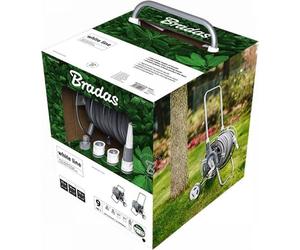 BRADAS Chariot à tuyau mobile 1/2", 50m WL-W2B50 WHITE SILVER PLUS BR-WL-W2B50