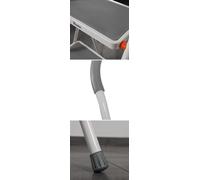 Bradas DIY-LDWL02/2 Échelle pliante en acier Bradas, 2 marches, blanc/gris