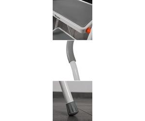 Bradas DIY-LDWL02/3 Échelle pliante en acier Bradas, 3 marches, blanc/gris