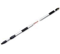 Bradas Layflat ES2355T Manche télescopique en Aluminium et 135-250 cm avec Valve de débit d'eau et Brosse Argenté