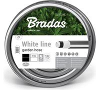 Bradas tuyau d'arrosage WHITE LINE 3/4" argent / blanc 50 m