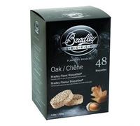 Bradley BTOK48 Lot de 48 Biscuits Fumeurs en Bois de chêne Pur 16 Heures de Fumage