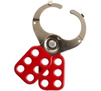Brady Mâchoire de Consignation en Acier avec Anse, 40mm x 126.24mm x 5.69mm, Rouge