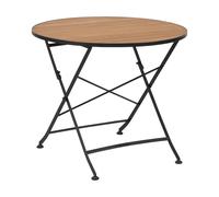 Brafab Table à manger Brewer Noir-teck. Ø85 cm