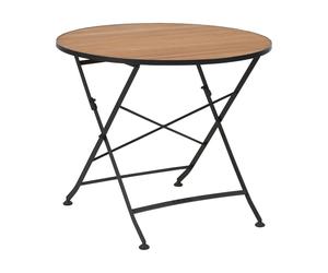 Brafab Table à manger Brewer Noir-teck. Ø85 cm