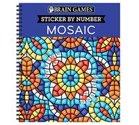 Brain Games - Sticker by Number: Mosaic (20 Complex Images to Sticker)