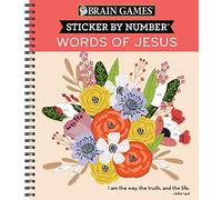 Brain Games - Sticker by Number: Words of Jesus (28 Images to Sticker)