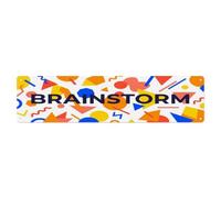 Brainstorm Creative Workshop Panneau géométrique en métal | Décoration murale pour café, club, jardin - Plaque en métal - 10,2 x 40,6 cm