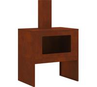 Braise Marron 60 x 40 x 96 cm Acier patiné