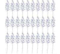 Branche Baies Artificielles pour mousse Or Argent Branche Baies(silver) | 30 tiges, 15 baies par tige, brillant pailleté, pour idéal sapin, couronne, guirlande festive