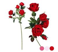 Branche de 5 roses - Rose 112994 - Blanc - 60 cm - Diam. 8 cm