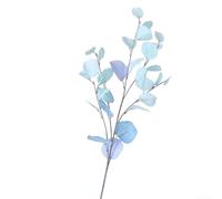 Branche de feuilles d'eucalyptus artificielles pour décoration d'hôtel et de lieu, design réaliste (bleu clair d'automne)