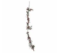 Branche décorative LED de Noël avec Pommes de pin et Baies Rouges l. 120 cm, Xmas Garden