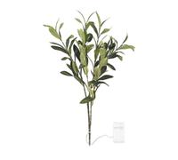 Branche d'olivier artificielle avec feuilles vertes, tige décorative | Le feuillage en plastique de style olive apporte une touche botanique feuillue à un vase, une étagère ou un arrangement