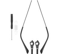 Branches de Lunettes de Remplacement en Alliage Léger, 1 Paire, Noir | Réparation de Branches Cassées, Maintien Antidérapant à L’oreille, pour Montures Métalliques et Lecture