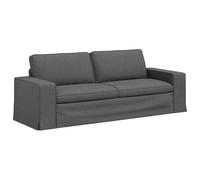 Brand Dark Gray 3-Seater Modular Fabric Sleeper Sofa with Wood Armrests