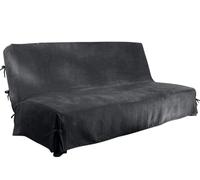 Brand Housse de Canapé Clic Clac sans Accoudoir, Polyester Suédé, Gris, 140x200 cm, Protection Convertible